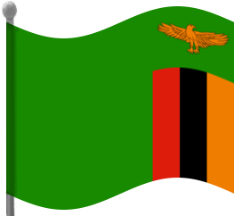 Zambia Flag Waving Clip Art Download.