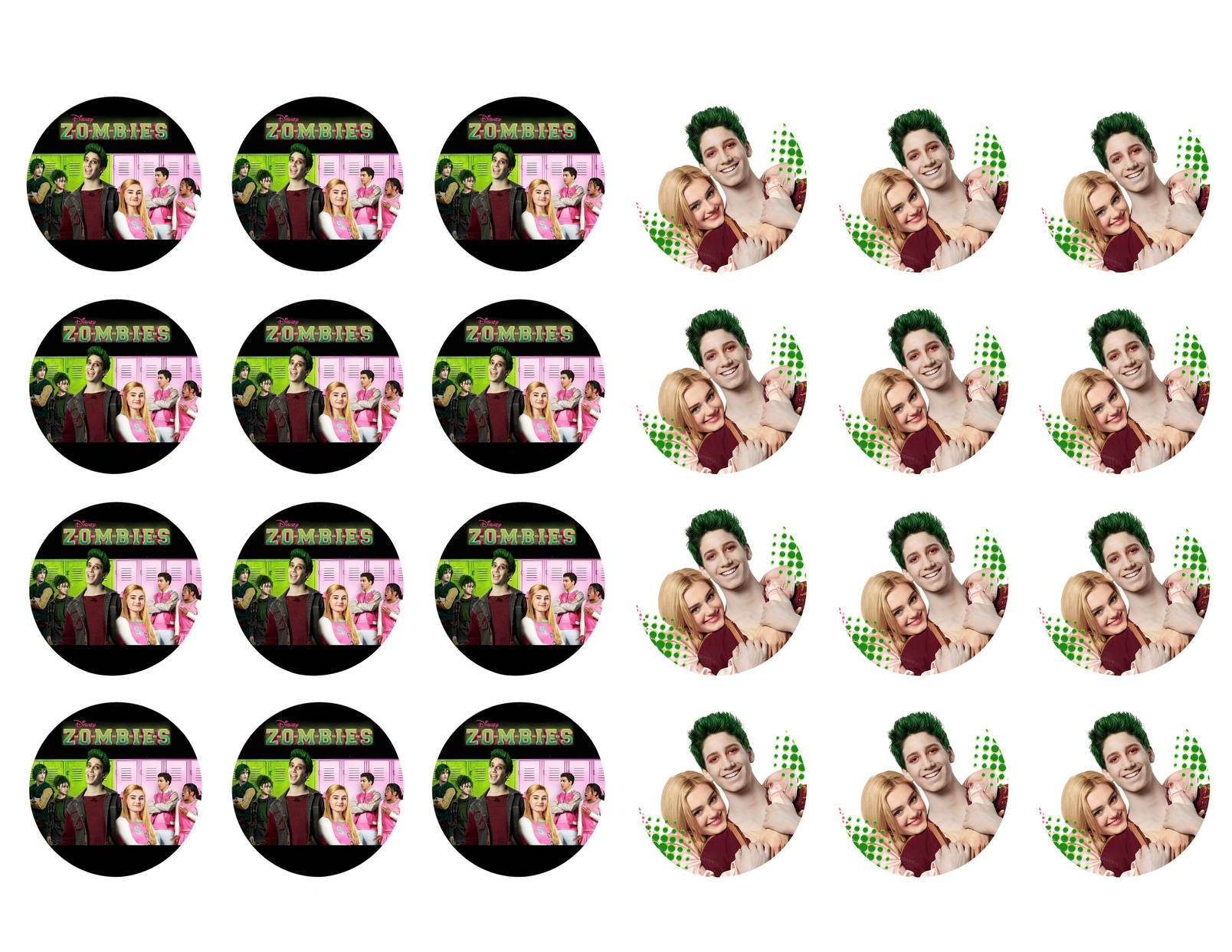 Disney Zombies Zed Addison Bucky Edible Cupcake Toppers ABPID05778.