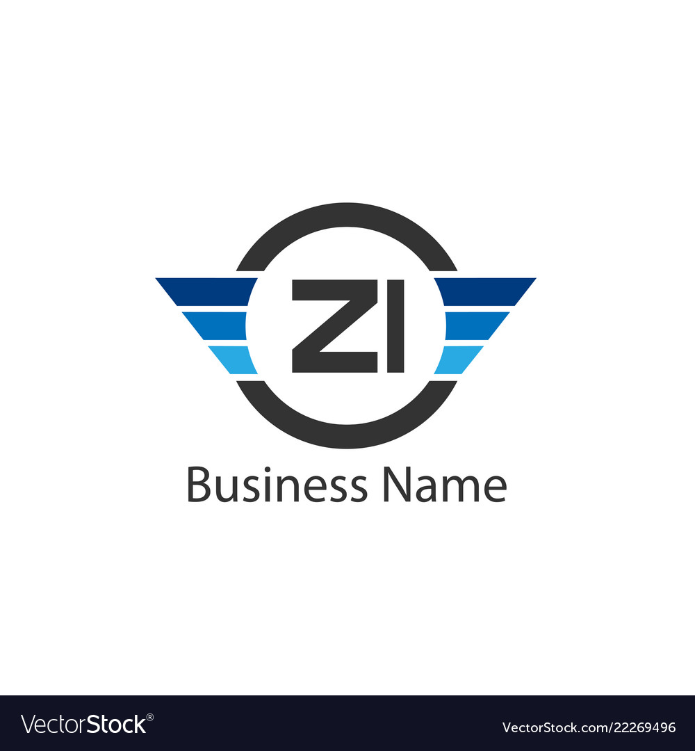 Initial letter zi logo template design.