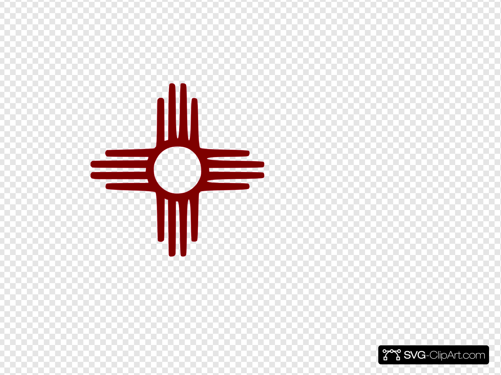 Zia Symbol Maroon Clip art, Icon and SVG.