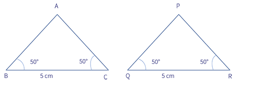 “2 congruent triangles using ASA”