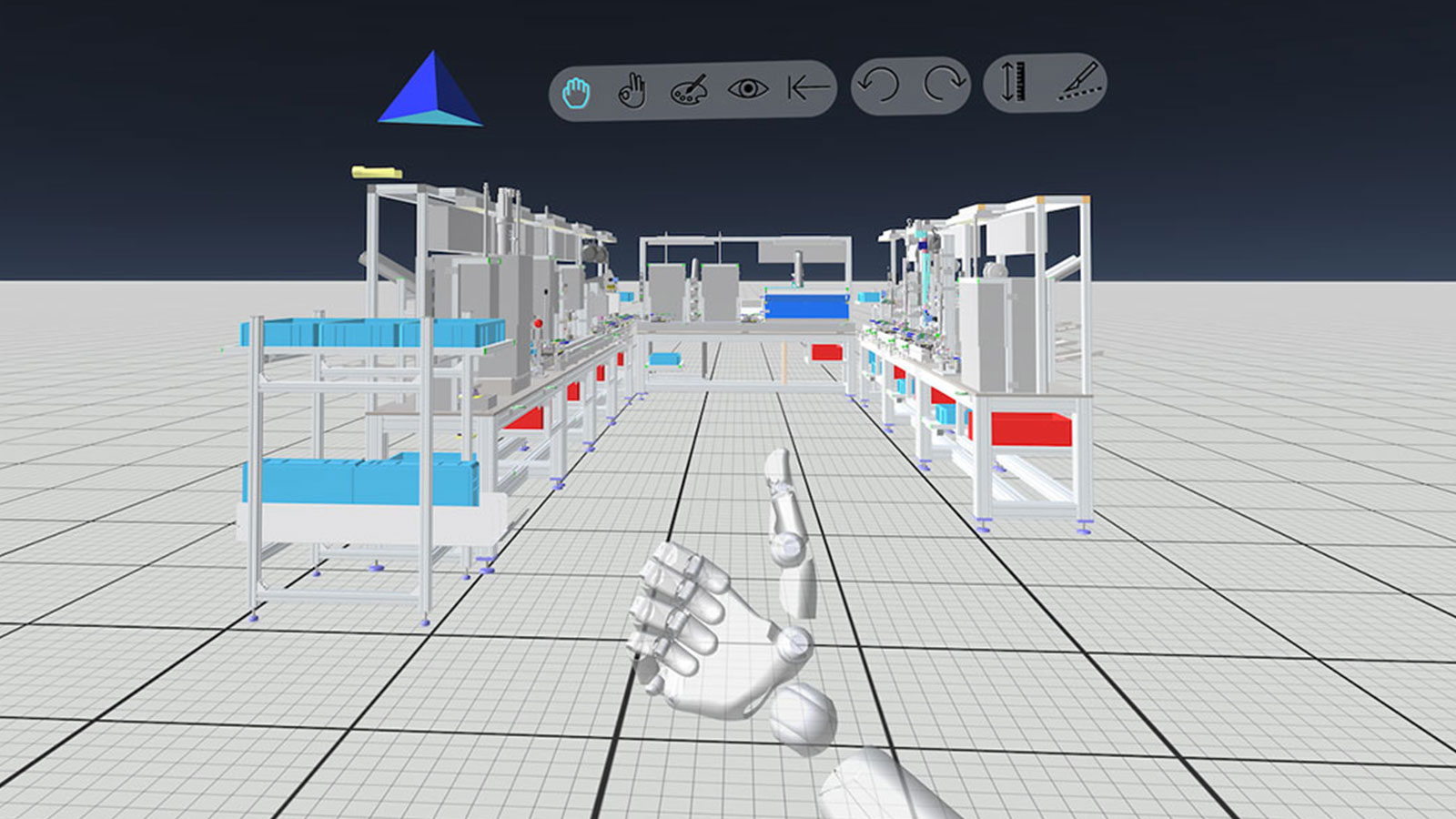 R3DT industrial design with ultraleap hand tracking