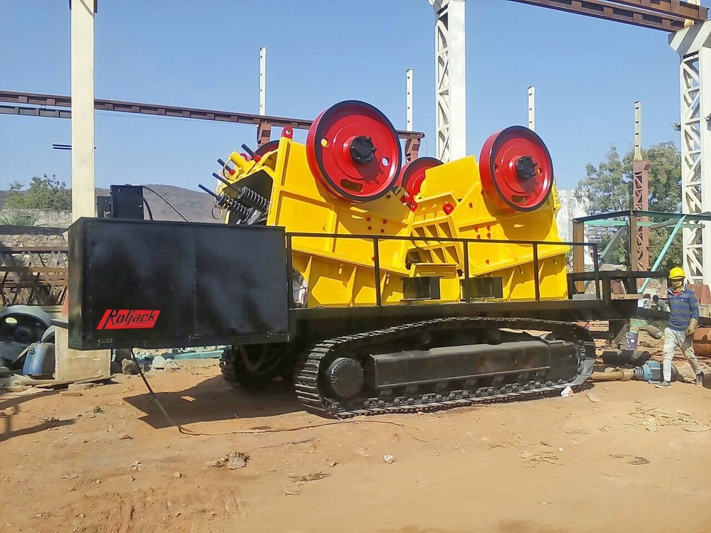 Yellow Mobile Stone Crusher