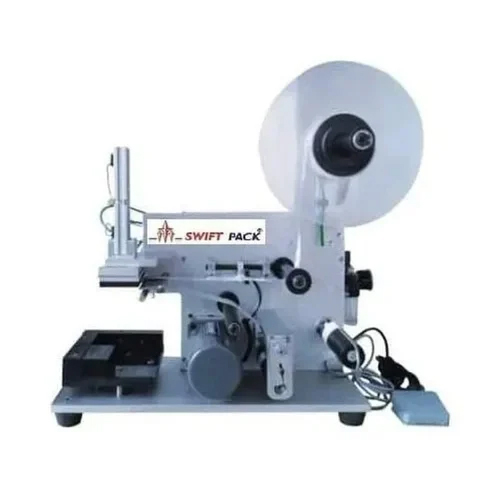 Semi-Automatic Flat Bottle Labeling Machine