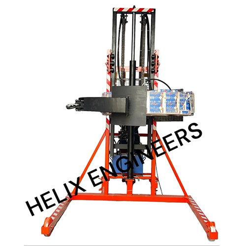 Roll Lifting Trolley - Hydraulic Power Source, Orange Color, Strong Design | 1 Year Warranty, Easy To Operate