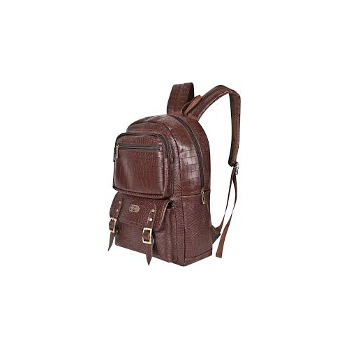 Leather School Bag - Color: Brown