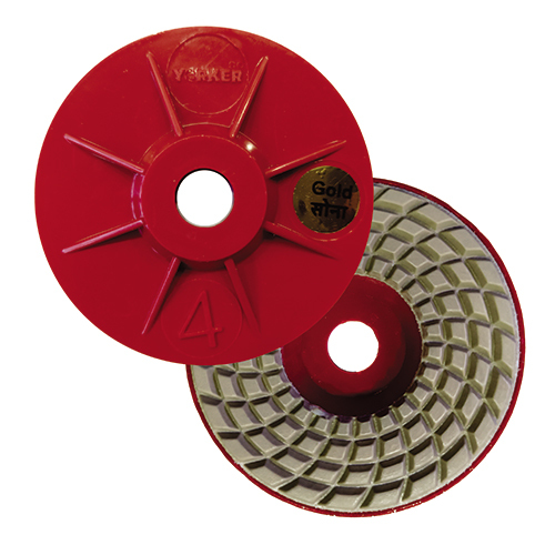 4 Inch Diamond Polish Pad - Color: Red