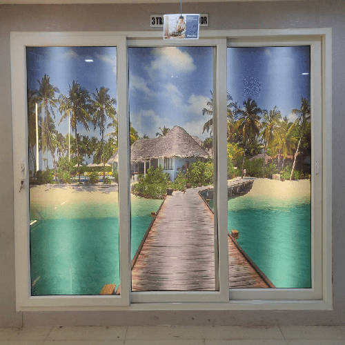 3 Track Sliding Upvc Door - Color: As Per Availability