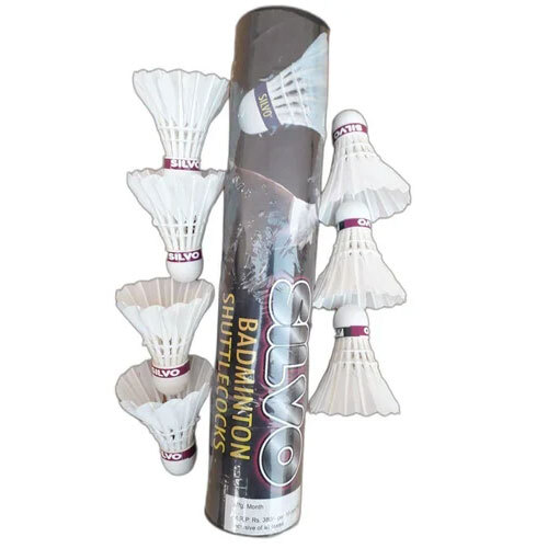 White Silvo Badminton Shuttlecock