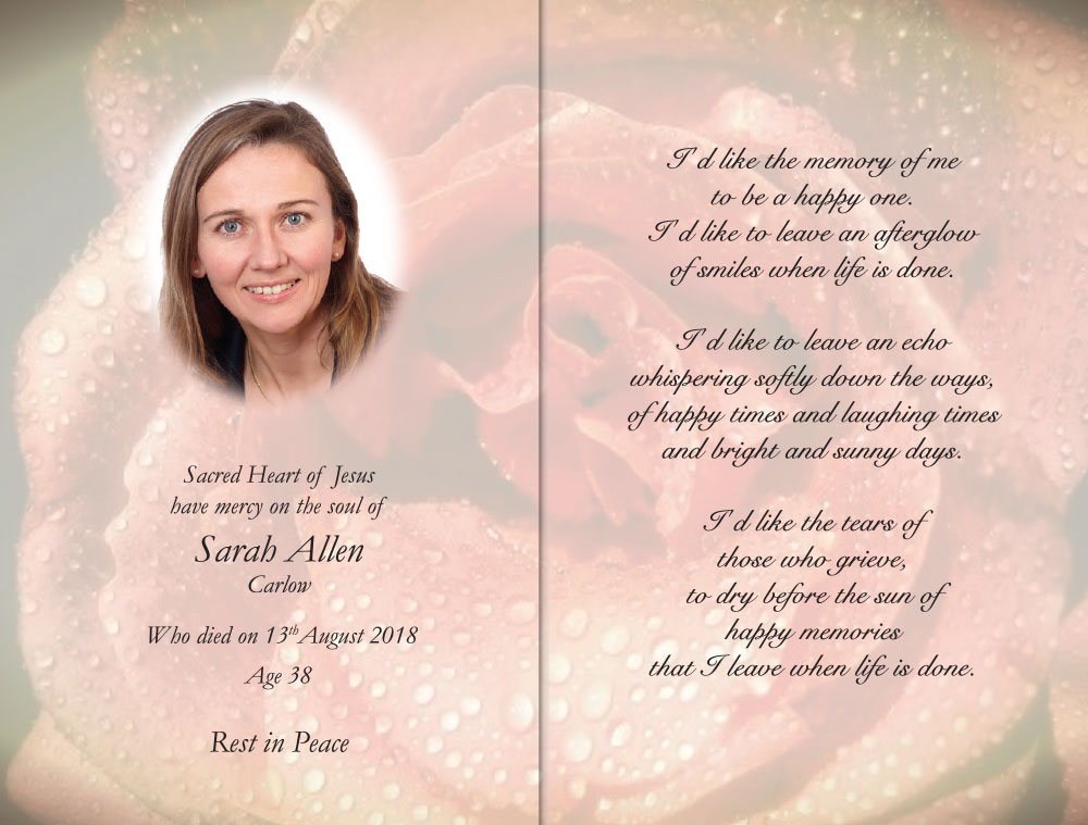 memorial cards for funeral Printable memorial cards for funeral | Card ...