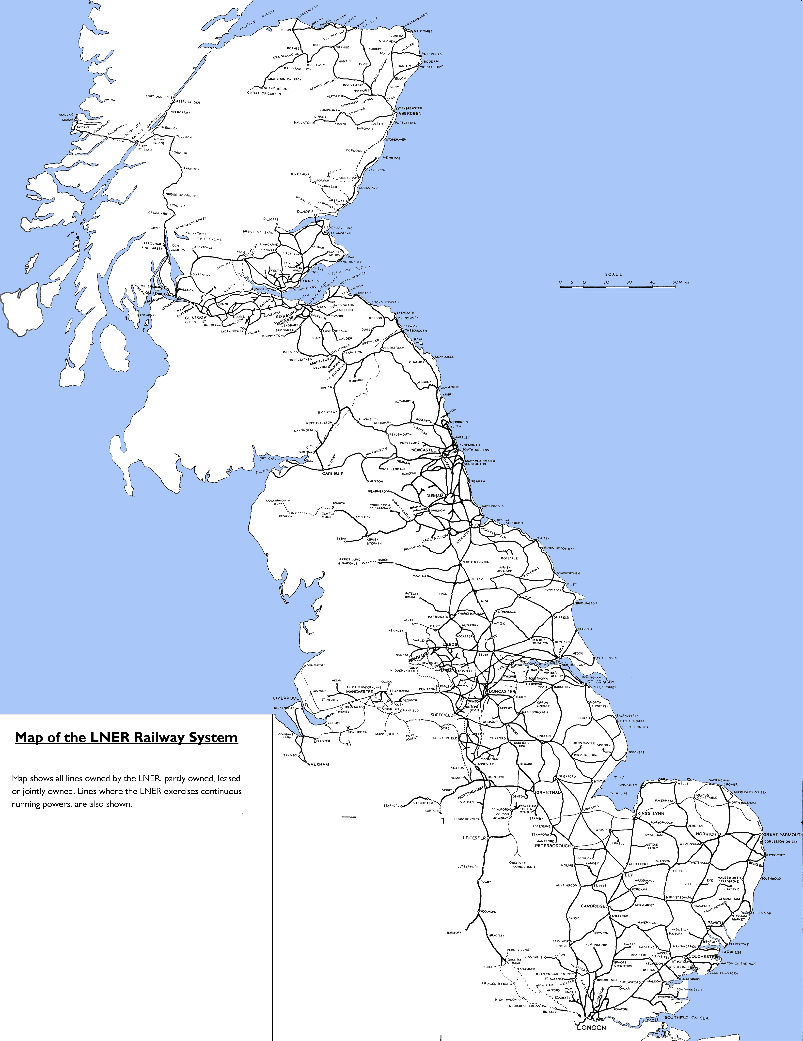 LNER Trains Map