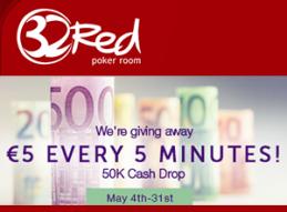 32red poker brings 50 000 cash drop promo