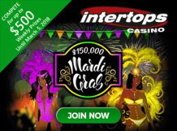 Get a piece of the intertops  150000 mardi gras bonus promo