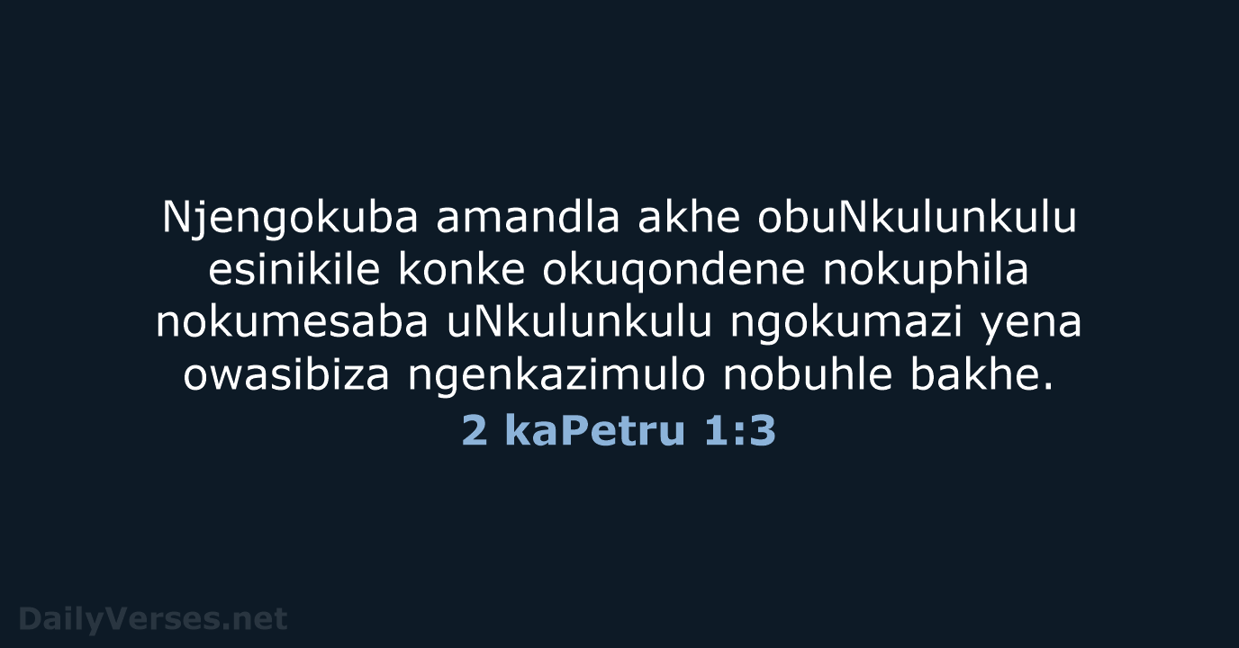 2 kaPetru 1:3 - ZUL59