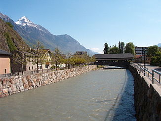 Die Dranse in Martigny