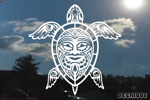 Hawaiian Tiki Turtle Decal