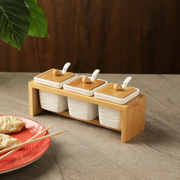 Ceramic Condiment Serving Set - The Decor Mart 