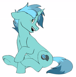 Size: 3720x3775 | Tagged: safe, oc, oc only, oc:minty breeze, pony, unicorn, blushing, fangs, horn, looking at you, male, simple background, smiling, smiling at you, solo, stallion