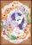 Size: 1284x1805 | Tagged: safe, biscuit, rarity, pony, unicorn, g4, official, afternoon tea, cake, chair, chocolate, clothes, cup, dessert, dress, flower, food, horn, kayou, looking down, magic, magic aura, merchandise, outfit, plate, sitting, solo, teacup, text