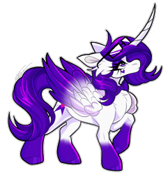 Size: 2232x2319 | Tagged: safe, artist:inspiredpixels, oc, oc:violet sparkle, alicorn, pony, colored wings, female, glasses, mare, simple background, solo, transparent background, two toned wings, wings