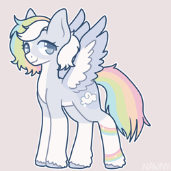 Size: 2000x2000 | Tagged: safe, artist:nawnii, oc, pegasus, pony, female, mare, solo