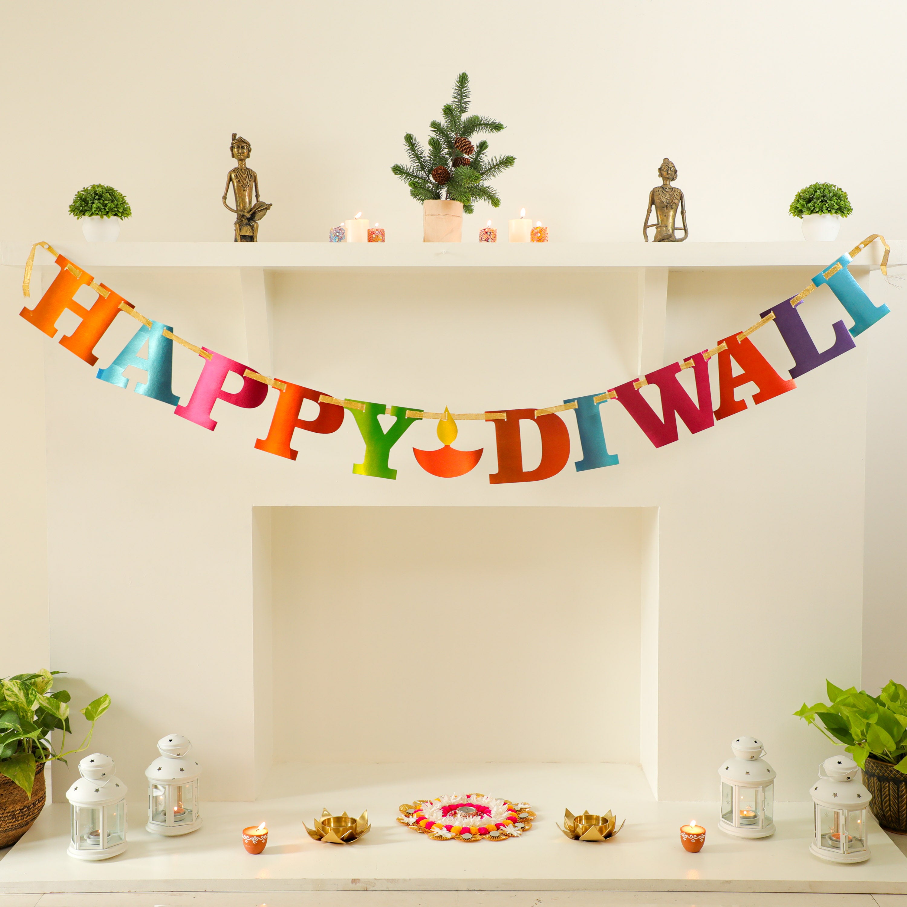 Diwali Wishes banner for home decor