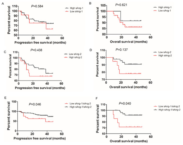 High sAng-1/sAng-2 ratio predicts poorer survival in cervical cancer patients.