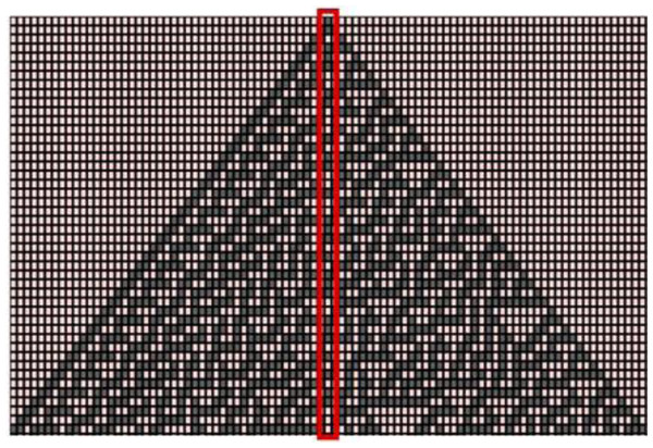 Random number generation using rule 30 of cellular automata.