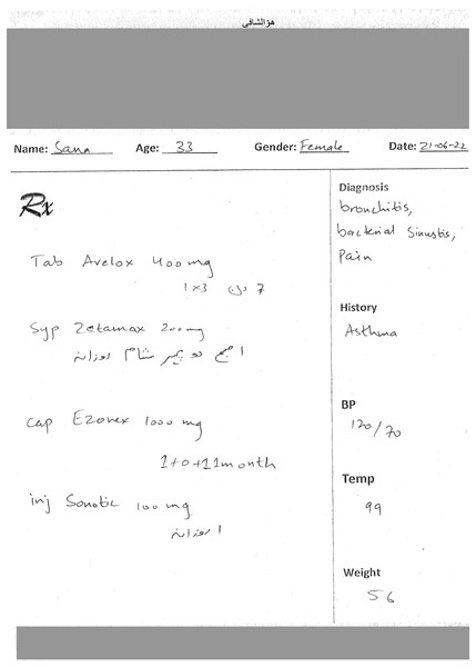 Medical prescriptions dataset.