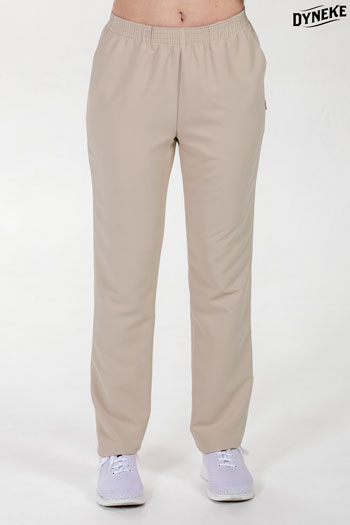 Pantalón microfibra elástica beige