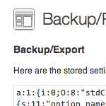 WordPress Backup and Restore Theme Options