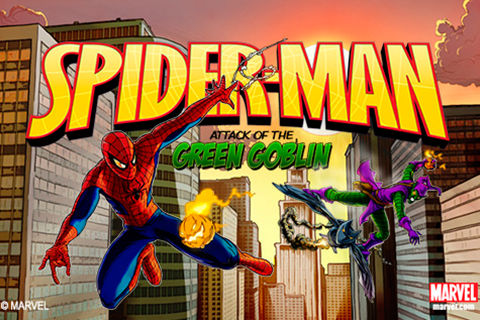 logo spider man attack of the goblin playtech 