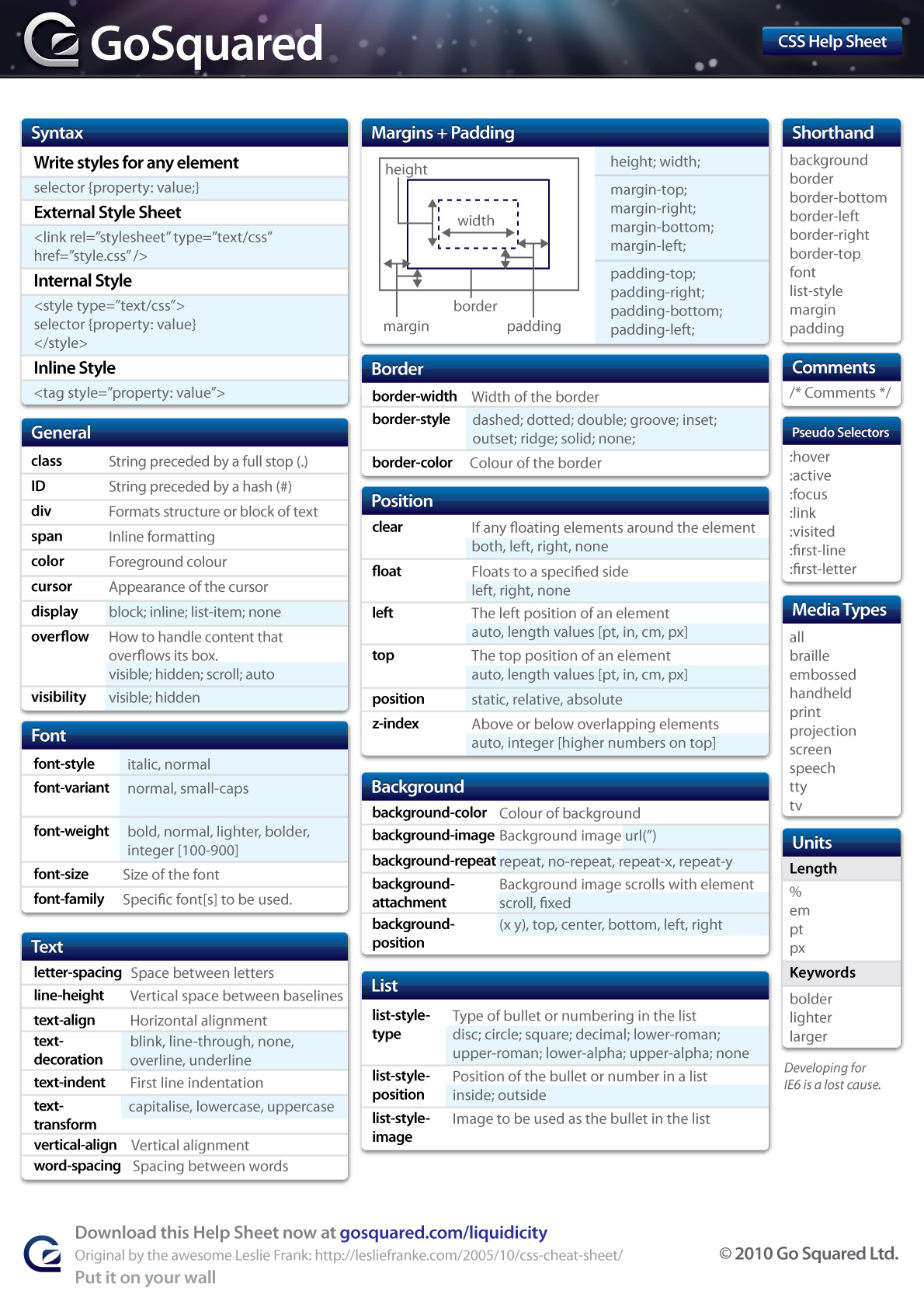 Html Cheat Sheet Css Cheat Sheet Cheat Sheets Html Cheat Sheet Images ...