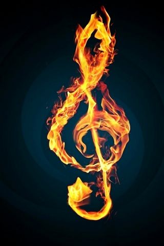 Nota de la música de fuego