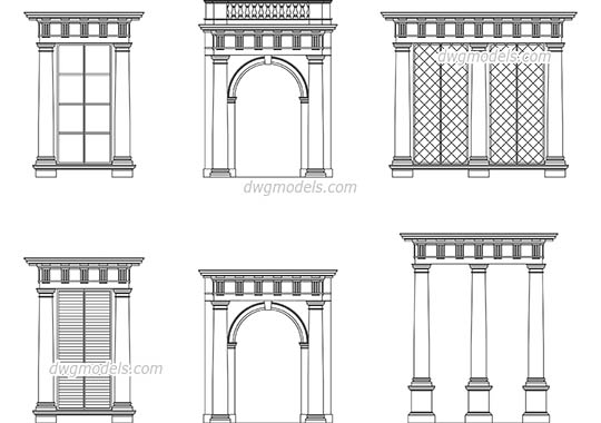 Doric Order dwg, cad file download free