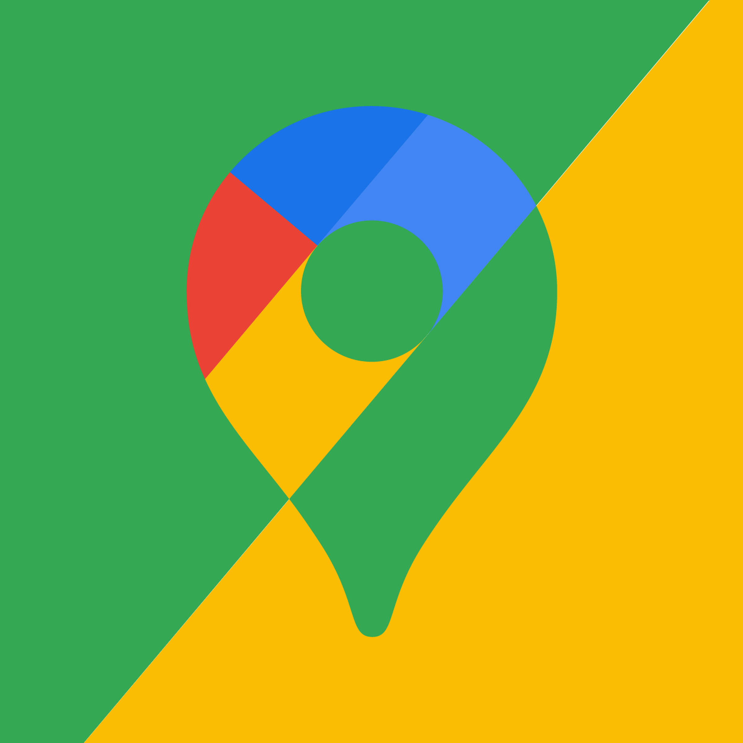 Vector illustration of the Google Maps logo.