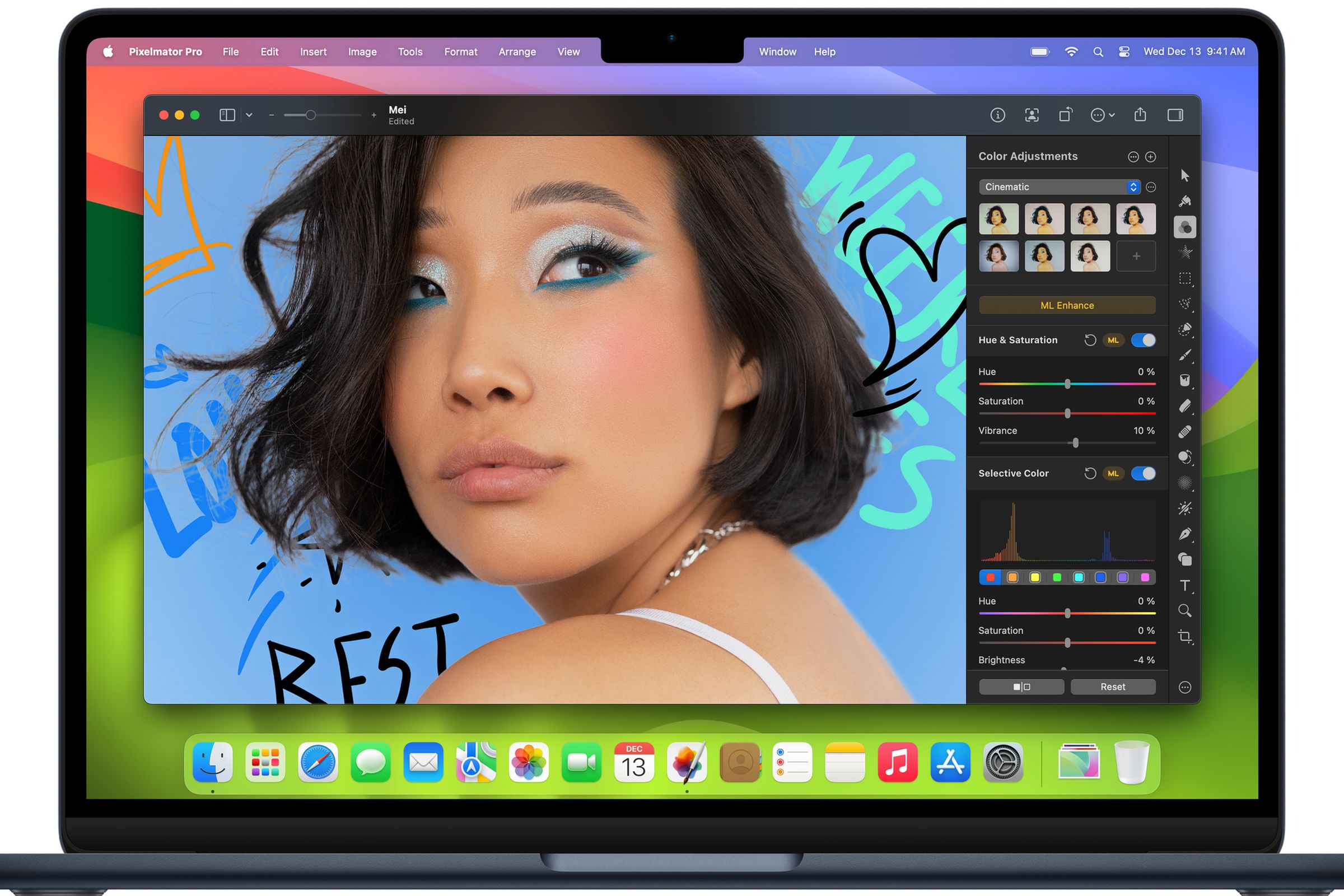 An image showing Pixelmator Pro on Mac