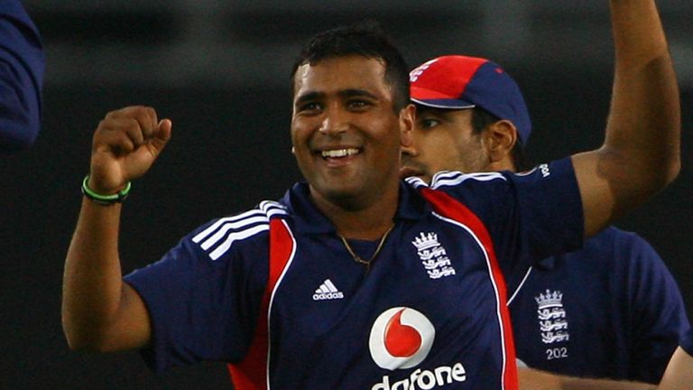 England's Samit Patel celebrates after taking a wicket against South Africa in an ODI in 2008