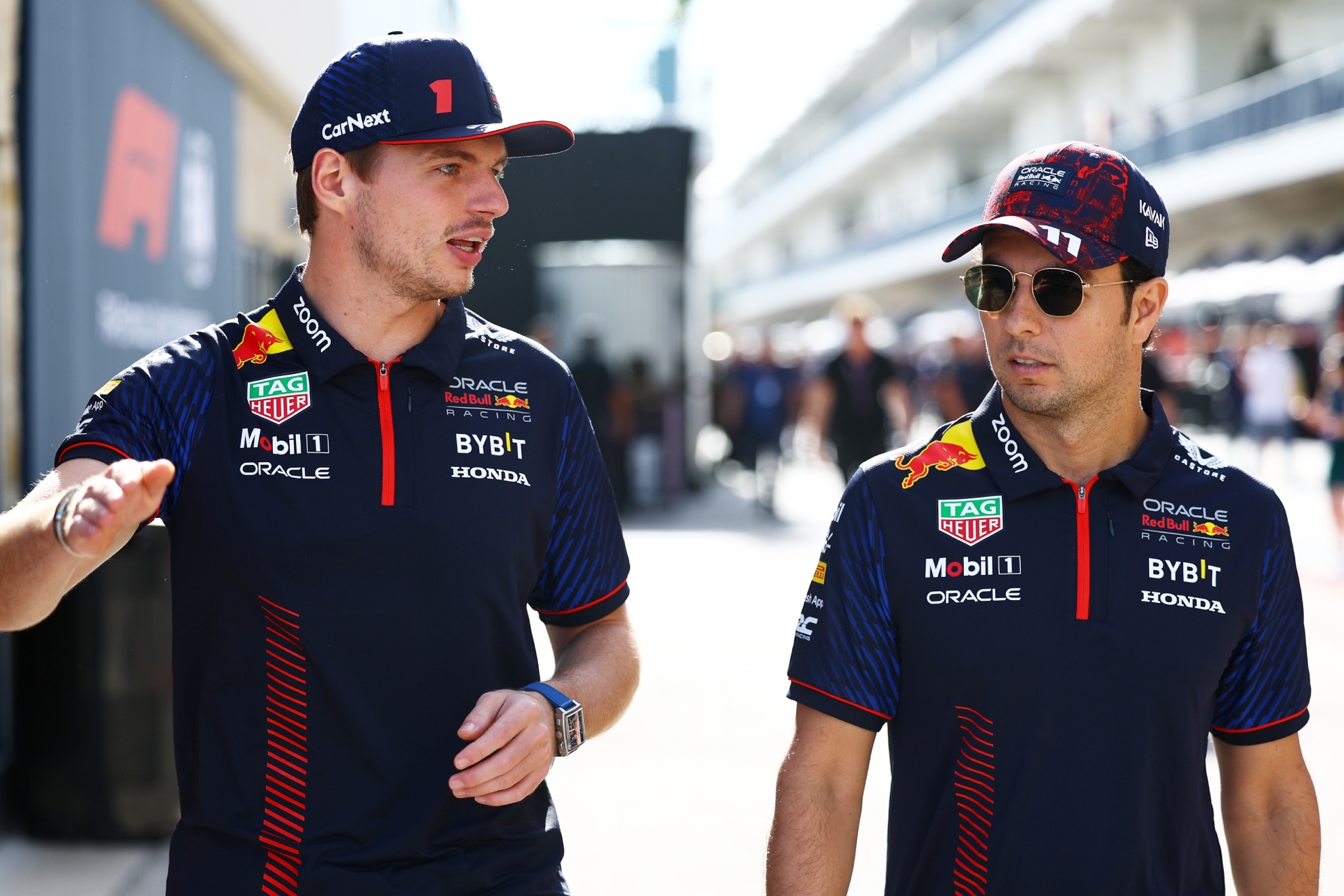 Max Verstappen y Checo Prez en el Autdormo Hermanos Rodrguez