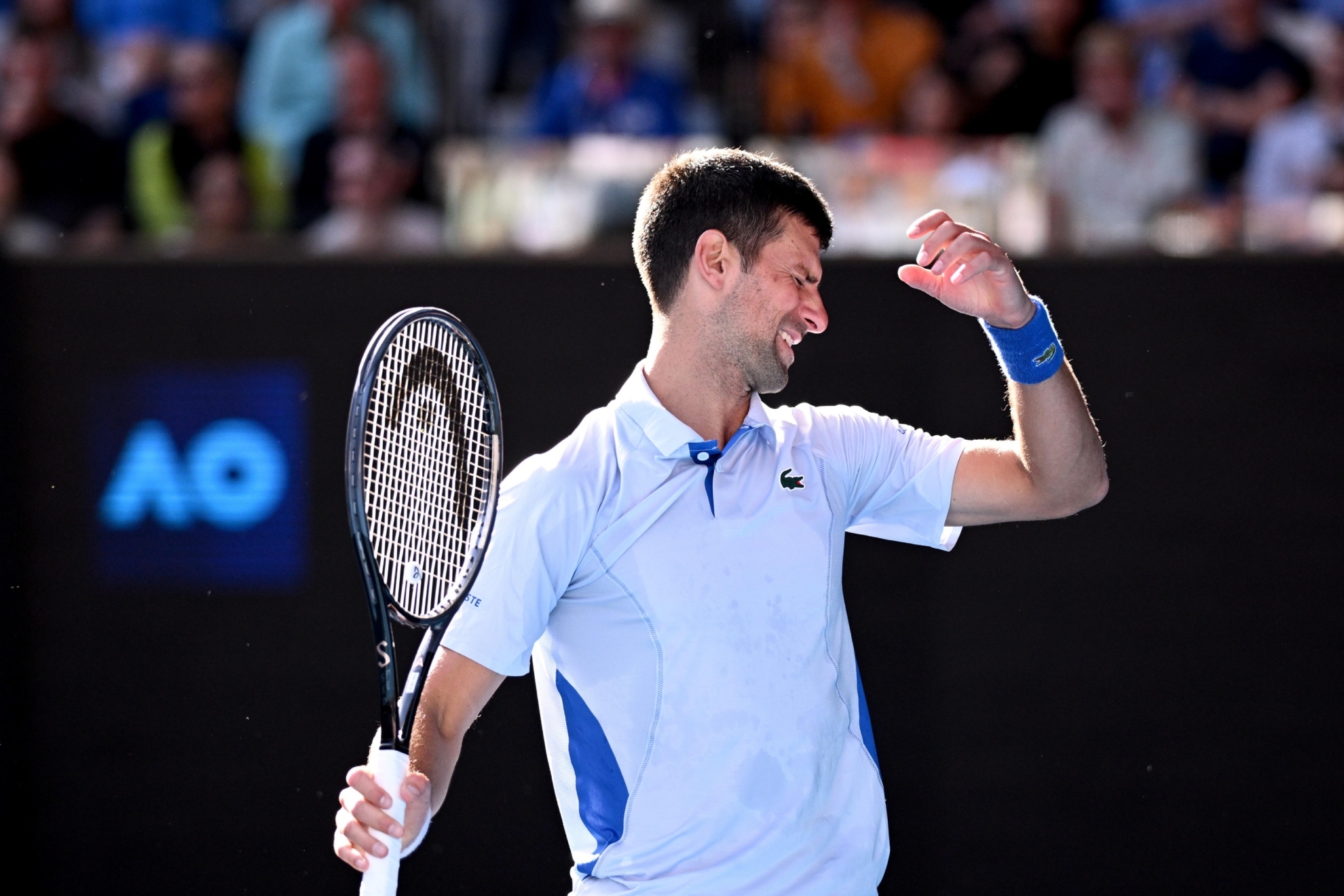 Djokovic se muestra contrariado