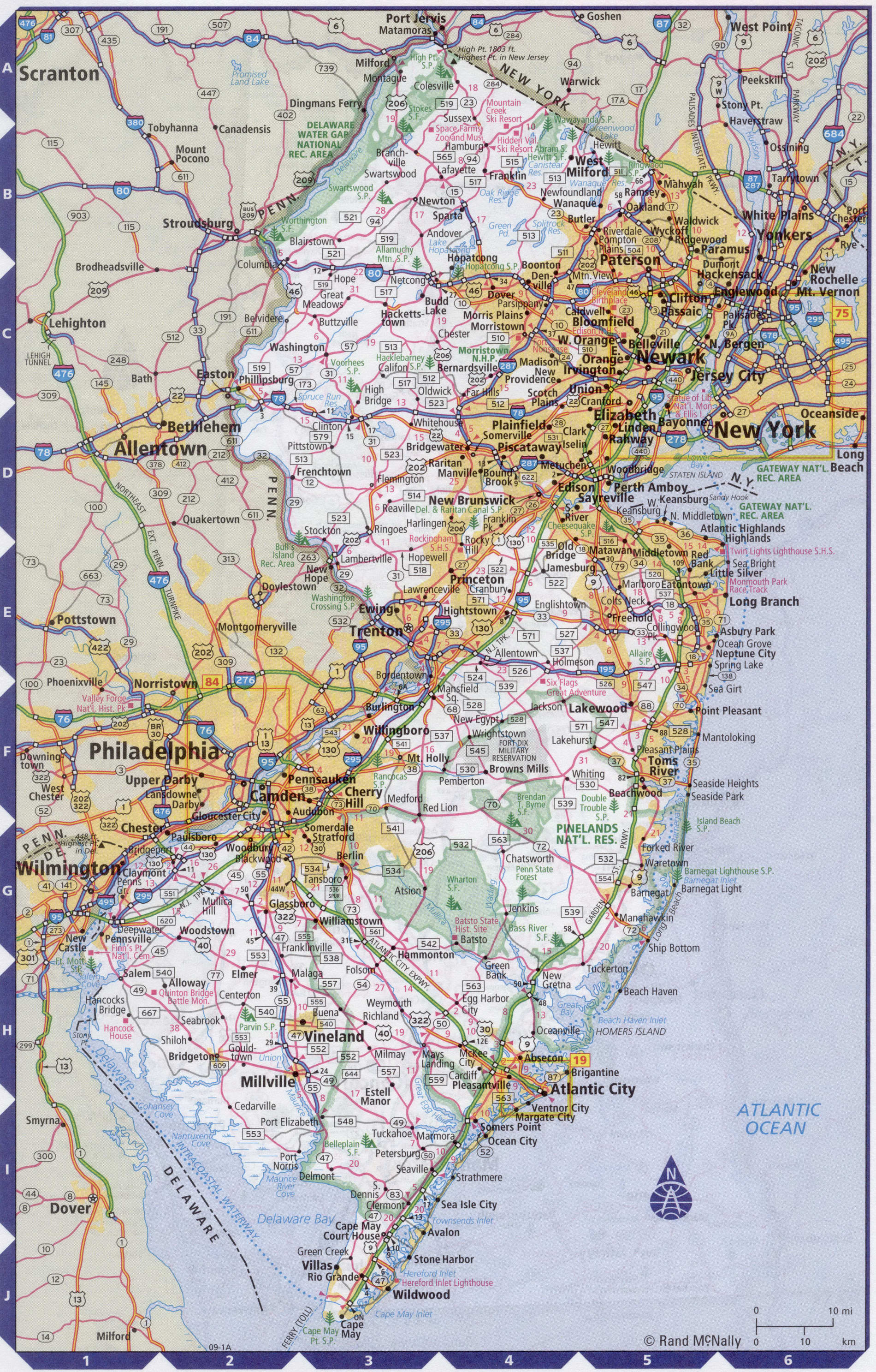 Map Of New Jersey Map - United States Map