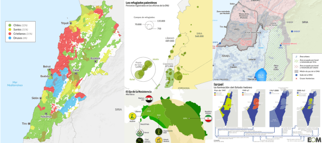 Israel contra Hezbolá: nueve mapas para entender la nueva invasión del Líbano