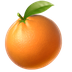 Bagaimana Tangerine emoji terlihat di Apple.