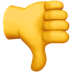 Bagaimana Thumbs Down emoji terlihat di Apple.