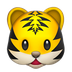 Bagaimana Tiger Face emoji terlihat di Apple.