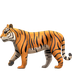 Bagaimana Tiger emoji terlihat di Apple.