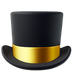 Bagaimana Top Hat emoji terlihat di Apple.