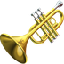 Bagaimana Trumpet emoji terlihat di Apple.