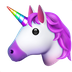 Bagaimana Unicorn emoji terlihat di Apple.