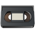 Bagaimana Videocassette emoji terlihat di Apple.